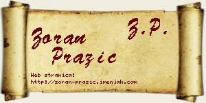 Zoran Pražić vizit kartica
